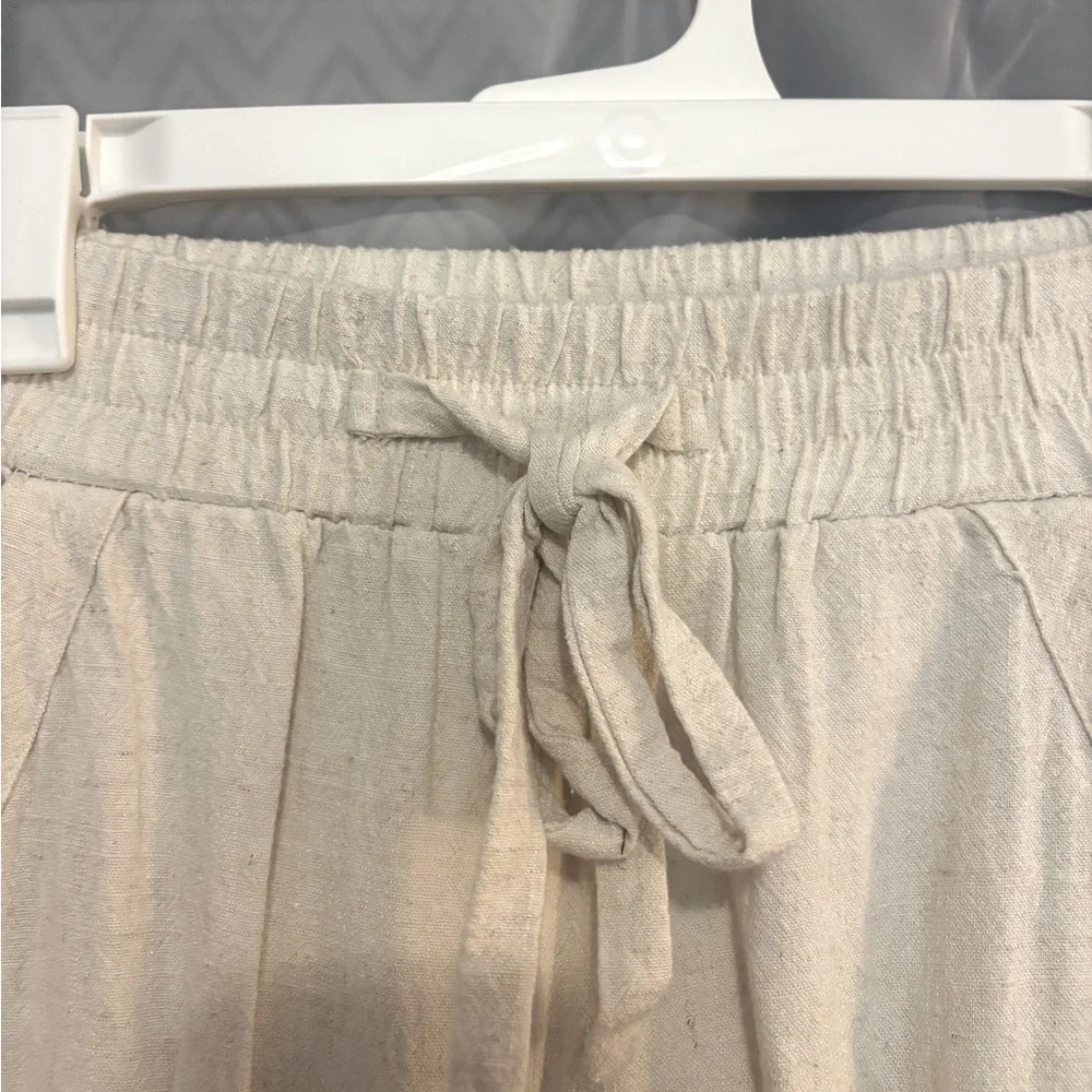 Sienna Sky Women’s Cream Linen Pants Size Small - Picture 2 of 5